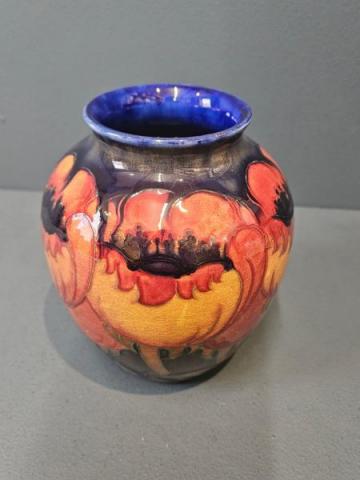 Antique Moorcroft Big Poppy Vase at Sturmans Antiques Moorcroft for sale