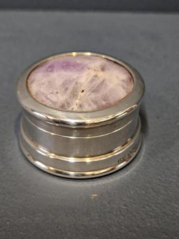 Antique Silver and Agate Trinket Box at Sturmans Antiques silver for sale