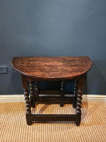 Antique Georgian Oak Drop Leaf Side Table at Sturmans Antiques furniture for sale 