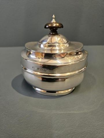 Antique Edwardian Silver Tea Caddy by William Aitken of Birmingham at Sturmans Antiques silver for sale