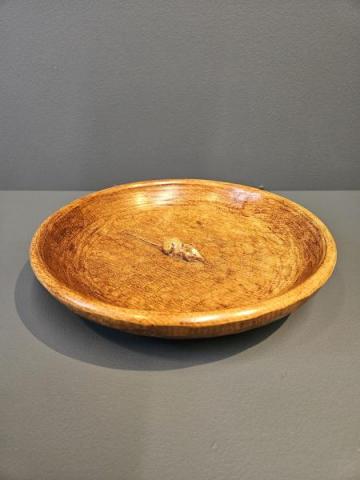 Mouseman Adzed Oak Bowl at Sturmans Antiques Mouseman for sale