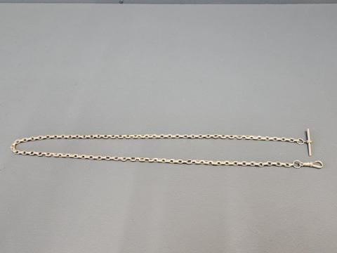 Antique George V Silver 28" Fob Chain by Hubert Hall of Birmingham at Sturmans Antiques silver for sale