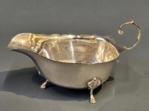 Antique Silver Sauce Boat by Grant & Sons of Birmingham at Sturmans Antiques silver for sale