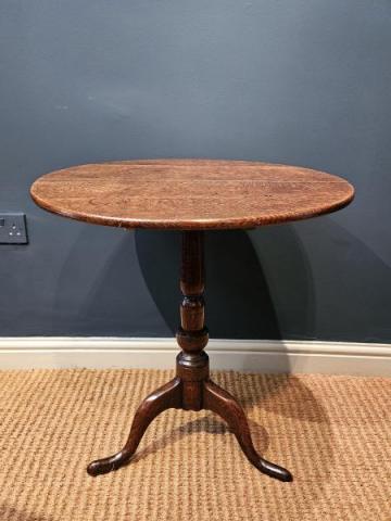 Antique George II Oak Tripod Table at Sturmans Antiques furniture for sale