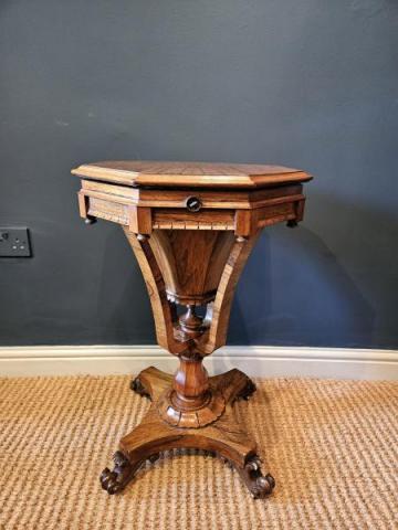 Antique William IV Rosewood Work Table at Sturmans Antiques furniture for sale