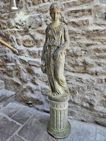 5' Grecian Water Carrier Garden Figure at Sturmans Antiques statue for sale
