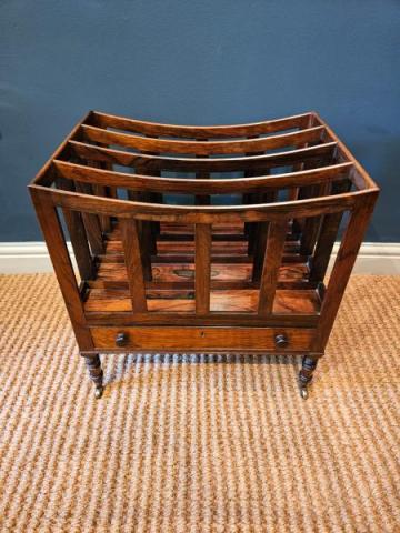 Antique Fine Quality Regency Rosewood Canterbury at Sturmans Antiques furniture for sale 