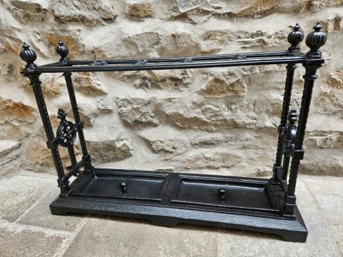 Antique Large Victorian Cast Iron Stick Stand at Sturmans Antiques metalware for sale