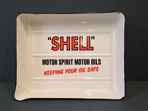 Shell Oil Enamel Tray at Sturmans Antiques 