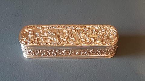 Antique Victorian Silver Table Box with Hana silver mark 